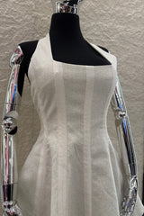 Vestido Halter Corset Beige