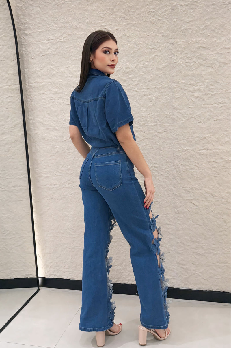 Camisa de Botones Dorados Denim