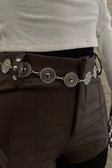 Short Vinipiel con Cinto Cafe