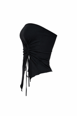 Croptop Asimetrico Negro