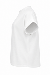 Blusa Cuello Crew Blanca