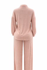 Set Camisa y Pantalon Rhinestone Rosa