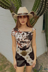 Pantiblusa Asimetica App Dorada Cow