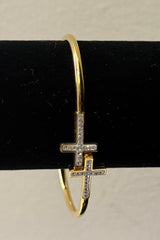Pulsera Double Cross Golden