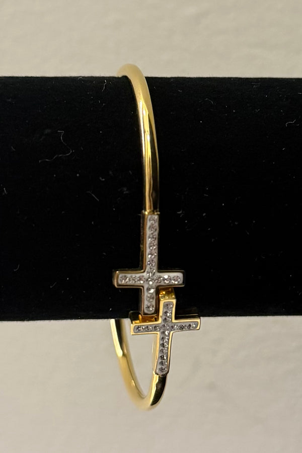 Pulsera Double Cross Golden