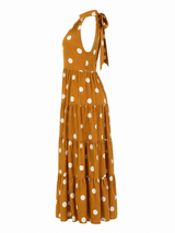 Vestido Largo Poka Camel