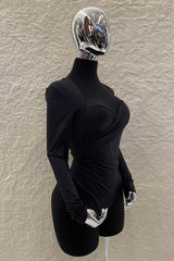 Pantiblusa Manga Larga Negro