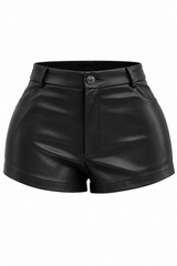 Short Noir Leather