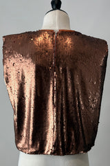 Blusa Corta Suelta de Lentejuela Chedron