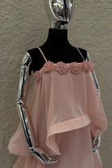Vestido Largo Olanes Rosa