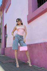 Pantiblusa Encaje Corset Rosa