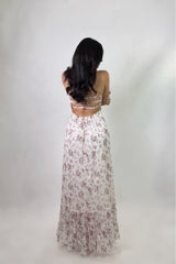Vestido Midi Floreado Rosa