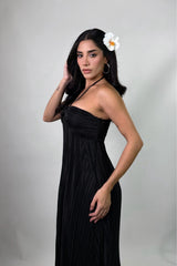 Vestido Midi Recto Negro