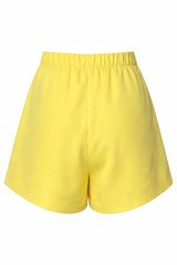 Short Falda Asimetrico Amarillo