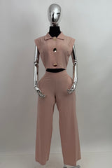 Set Top y Pantalon Sastre Rosa