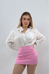 Falda Corta Basic Rosa