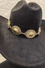 Sombrero Vaquero Hebilla Ovalada Negro