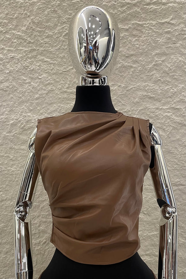 Top Corrugado Vinipiel Café