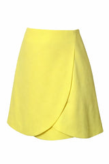 Short Falda Asimetrico Amarillo