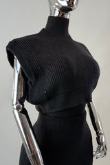 Set Top y Falda Sweater Negro