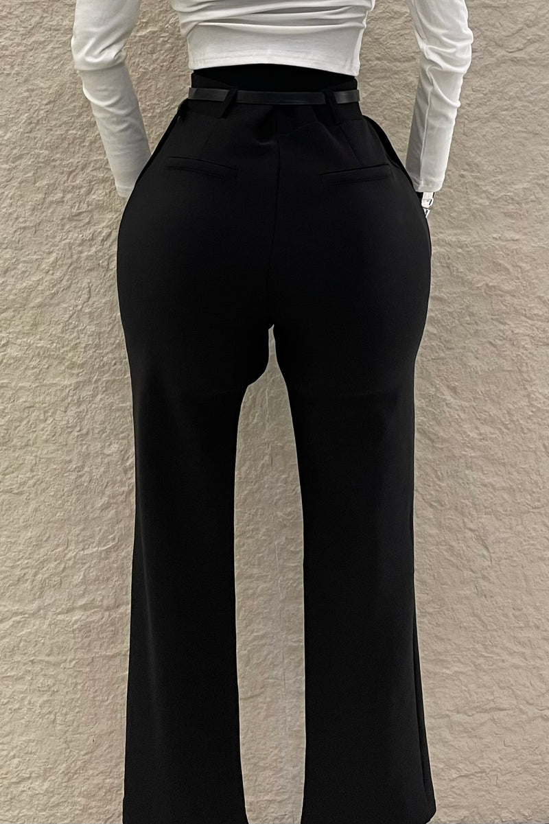 Pantalon con Cinto Velvet Negro