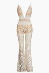 Romper Beige De Encaje