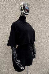 Pantiblusa Tshirt Encaje Negro