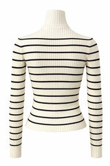 Blusa Manga Larga a Rayas Beige