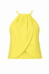 CropTop Corto Asimetrico Amarillo
