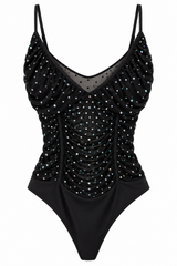 Pantiblusa Negra De Piedras