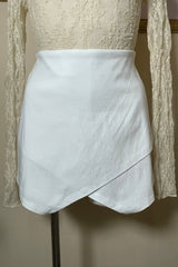 Short Falda Asimetrico Blanco