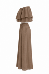 Set Top y Pantalon Olgado Cafe