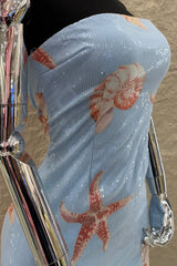 Vestido Sea Lentejuela Azul