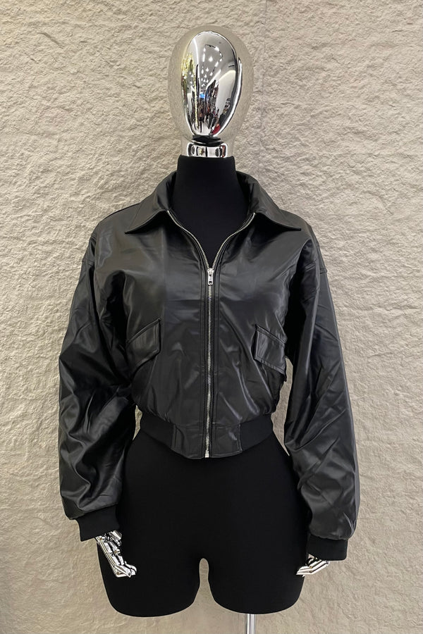 Jacket Vinipiel Negra