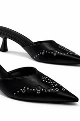 Zapatilla Stiletto Western Negra