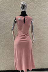 Vestido Midi Satin Rosa