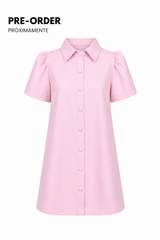 Vestido Camisa Rosa