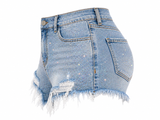 Short Rhinestone Denim