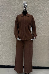 Set de Camisa y Pantalon Rhinestone Cafe