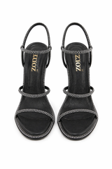 Zapatilla Negra Con Piedras