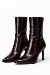Botin Stiletto Charol Chocolate