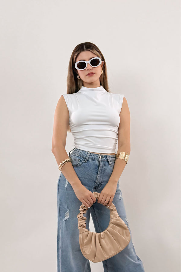 Top Ruched Blanco