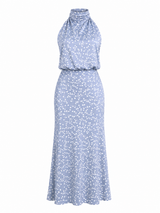 Set Satinado Polka Azul