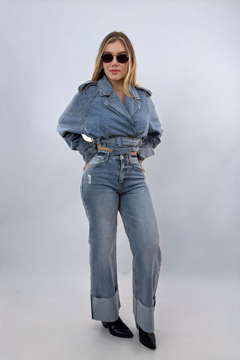Jacket Denim App de Cintos