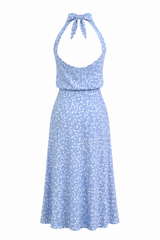 Set Satinado Polka Azul
