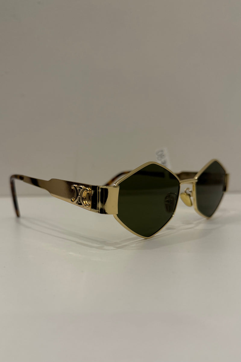 Lentes Dupe Celine Metal Hexagonal