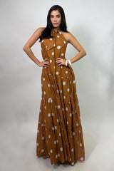 Vestido Largo Poka Camel
