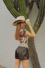 Pantiblusa Asimetica App Dorada Cow