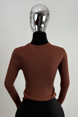 Blusa Manga Larga App Dorada Chocolate