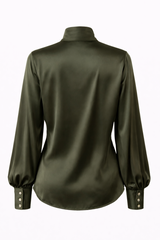 Blusa Manga Larga Satín